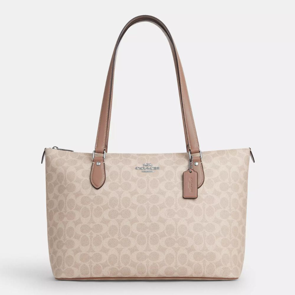 Coach Gallery Tote Bag In Signature Canvas Sand