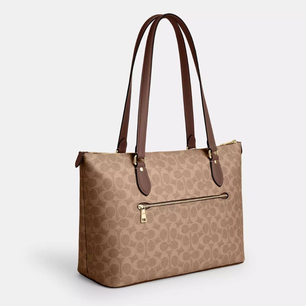 Coach Gallery Tote Bag In Signature Canvas Brown