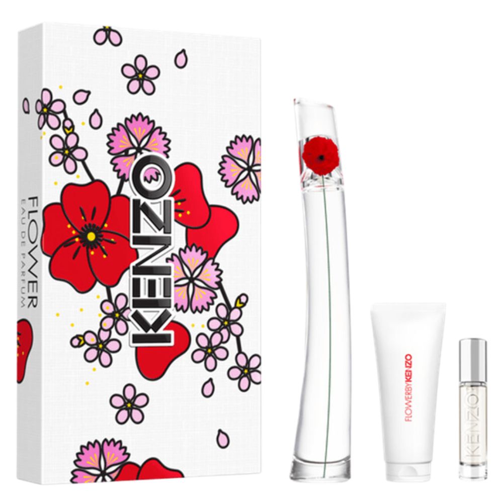 Kenzo Flower Set 3 Und Eau De Parfum 100ml + 10ml + Body Lotion 75ml