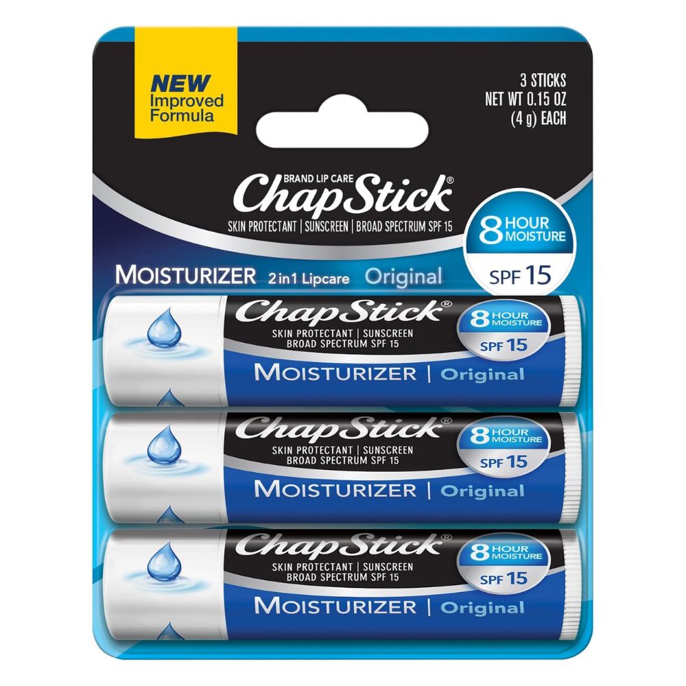 ChapStick Moisturizer 2in1 Original SPF15 Labial 3 sticks