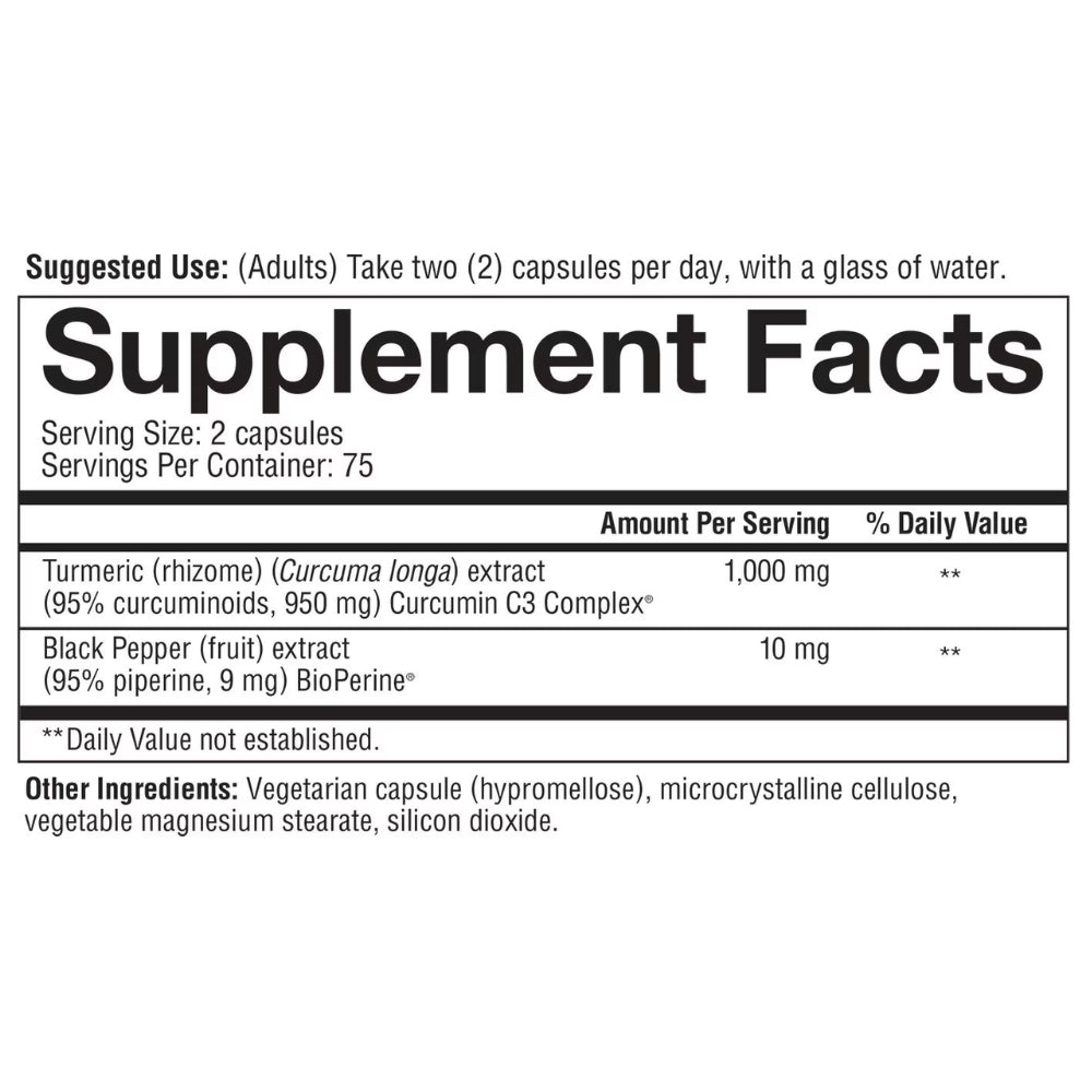 Youtheory Turmeric 150 vegetarian capsules