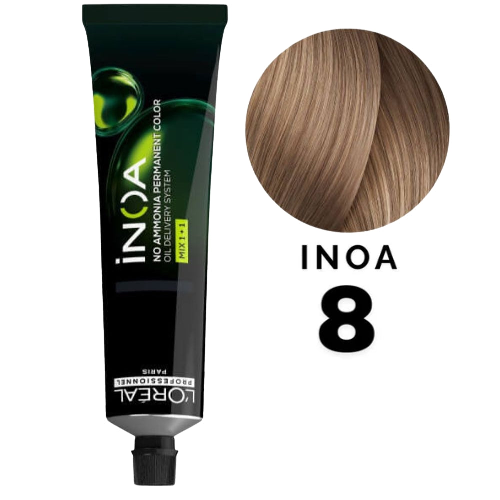 L'Oreal Tinte Inoa Profesional Color Rubio Claro Nro. 8 60gr