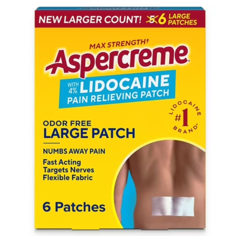 Aspercreme Lidocaine Pain Relief Patch 6 Und
