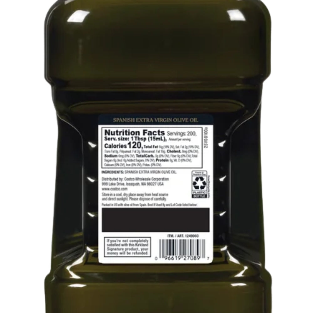 Aceite de Oliva Kirkland 100% Spanish Extra Virgin 3Lt