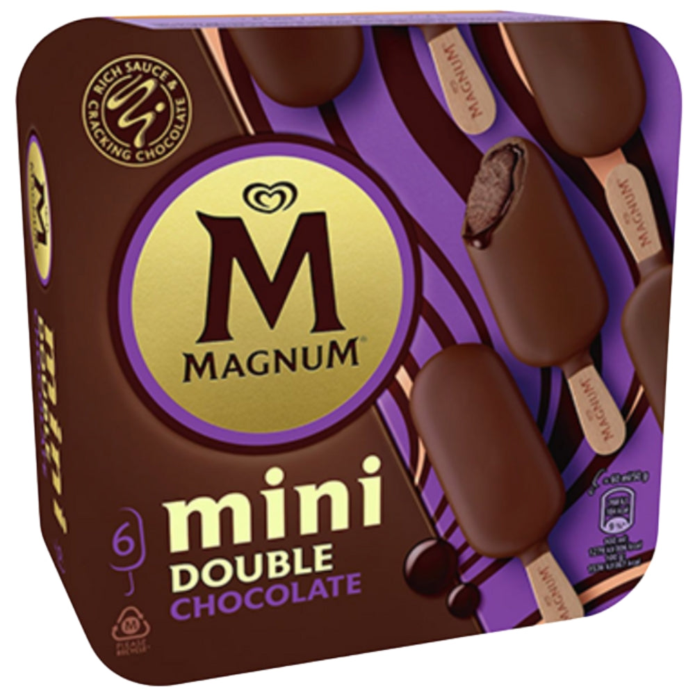 Helados  Magnum 6 Pack Mini Double Chocolate
