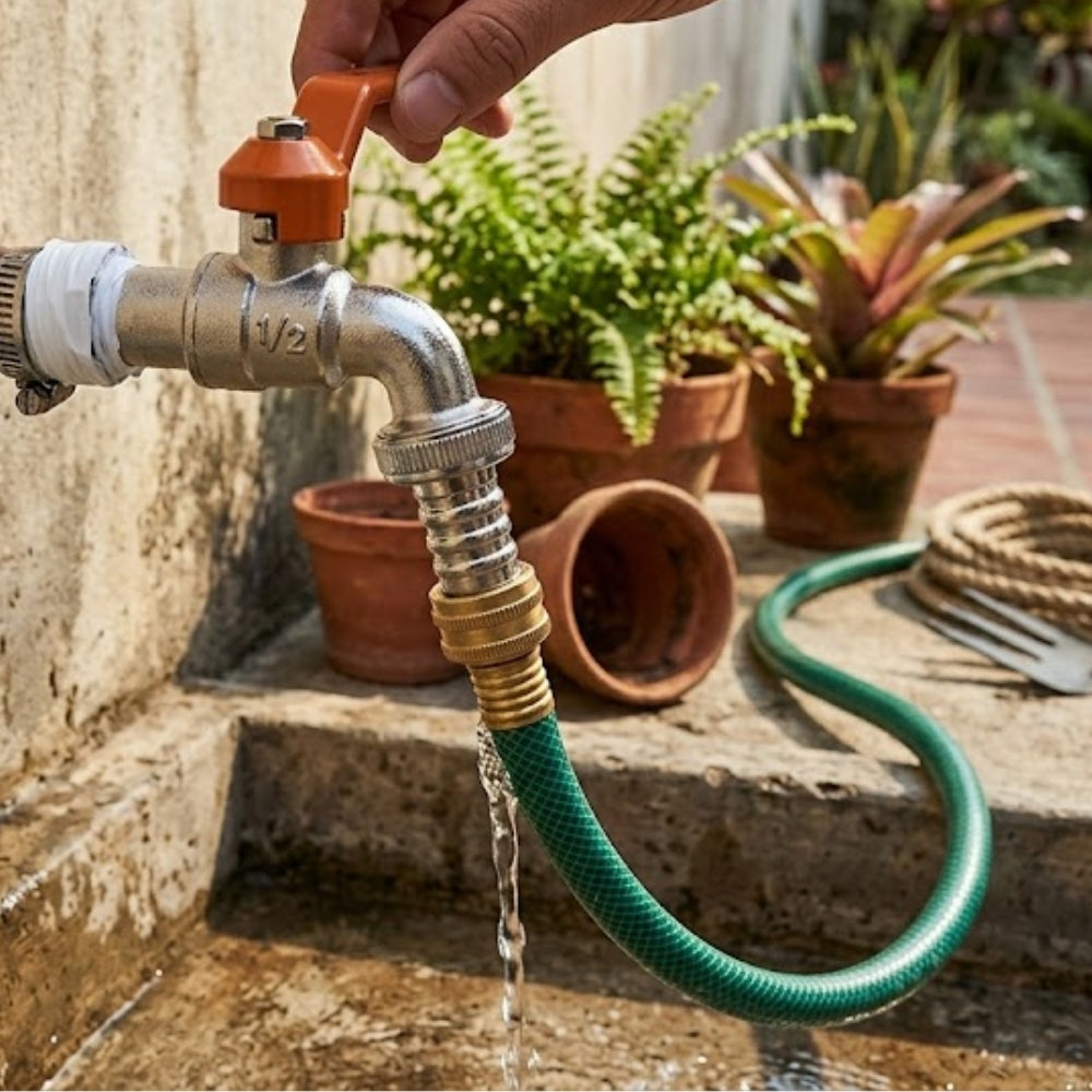 Aqua Plus LLave De Jardín Con Palanca 1/2 X 3/4