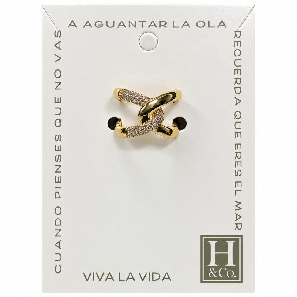 H&Co Anillo Ajustable Para Damas Glimer