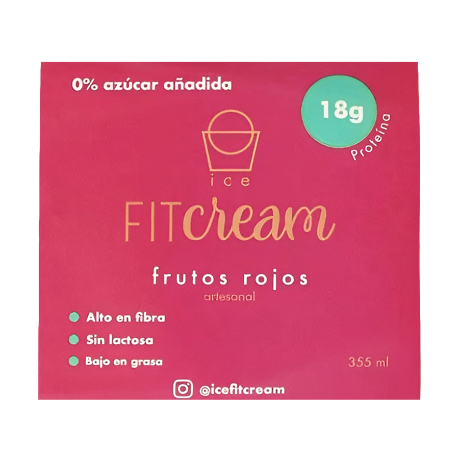 Helado Ice FitCream Frutos Rojos 355ml