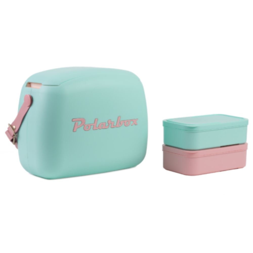 Polarbox Cava Lonchera Verde Agua con Rosa Pop 6 Litros