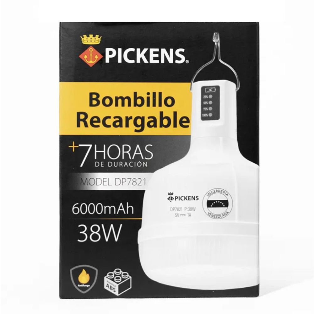 Bombillo Recargable Pickens 38w
