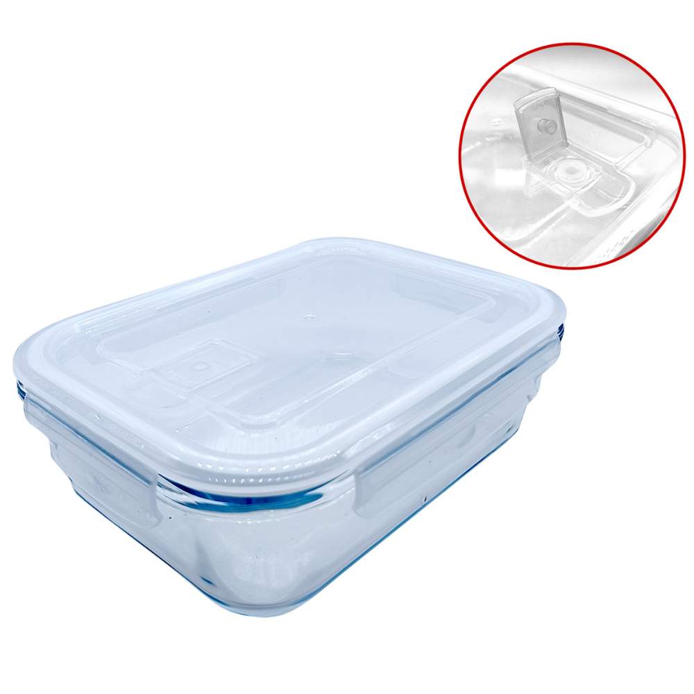 Alfa Hogar Conservador Hermético De Vidrio Con Tapa Plastica 1.520ml