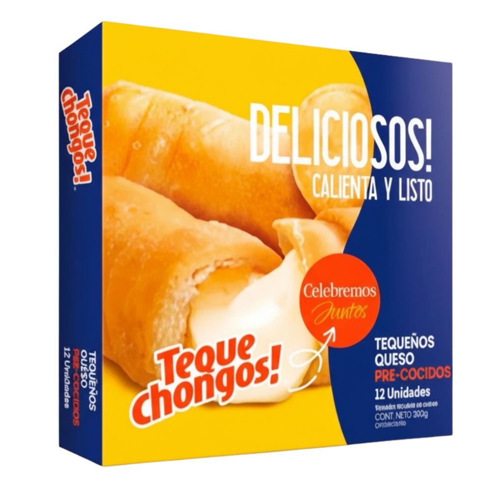 Tequechongos! Tequeños Precocidos Rellenos de Queso 12 Und