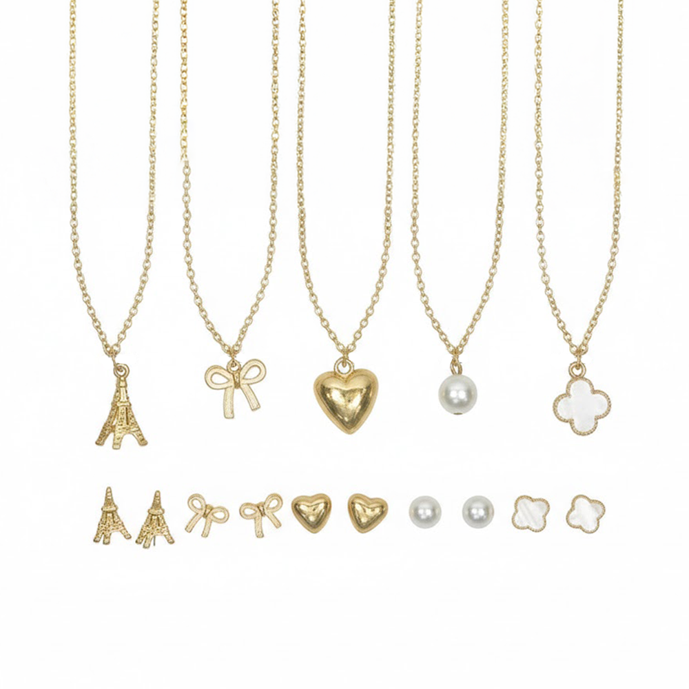 Rampage Set De Collares y Zarcillos 5 Pares