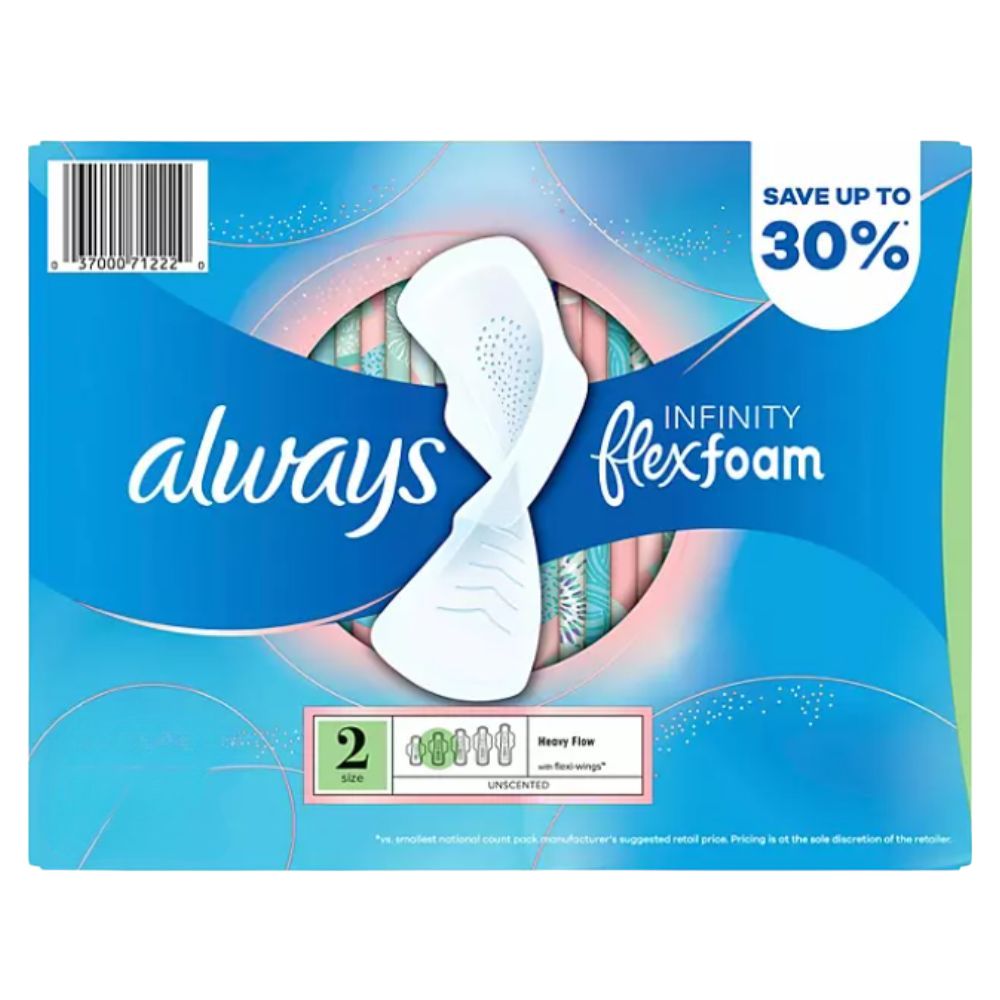 Always Infinity Flex Foam Size 2 40 Und