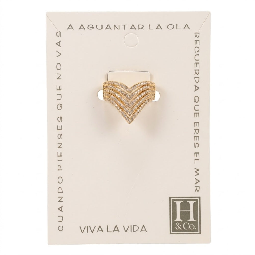 H&Co Anillo Ajustable Para Damas Victoria