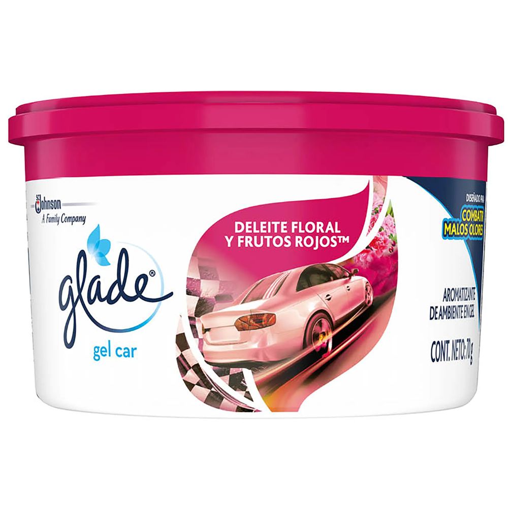 Glade Gel Car Floral Frutos  Ambientador De Carro 70gr