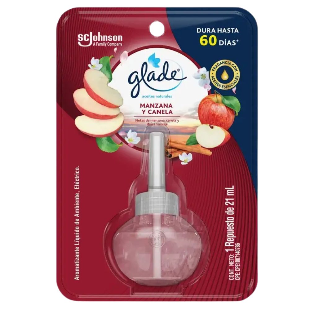 Glade Aceite Natural Ambientador Manzana Canela 21 ml
