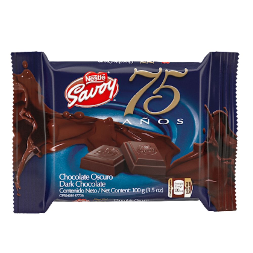 Savoy Chocolate Oscuro 75 años 100gr