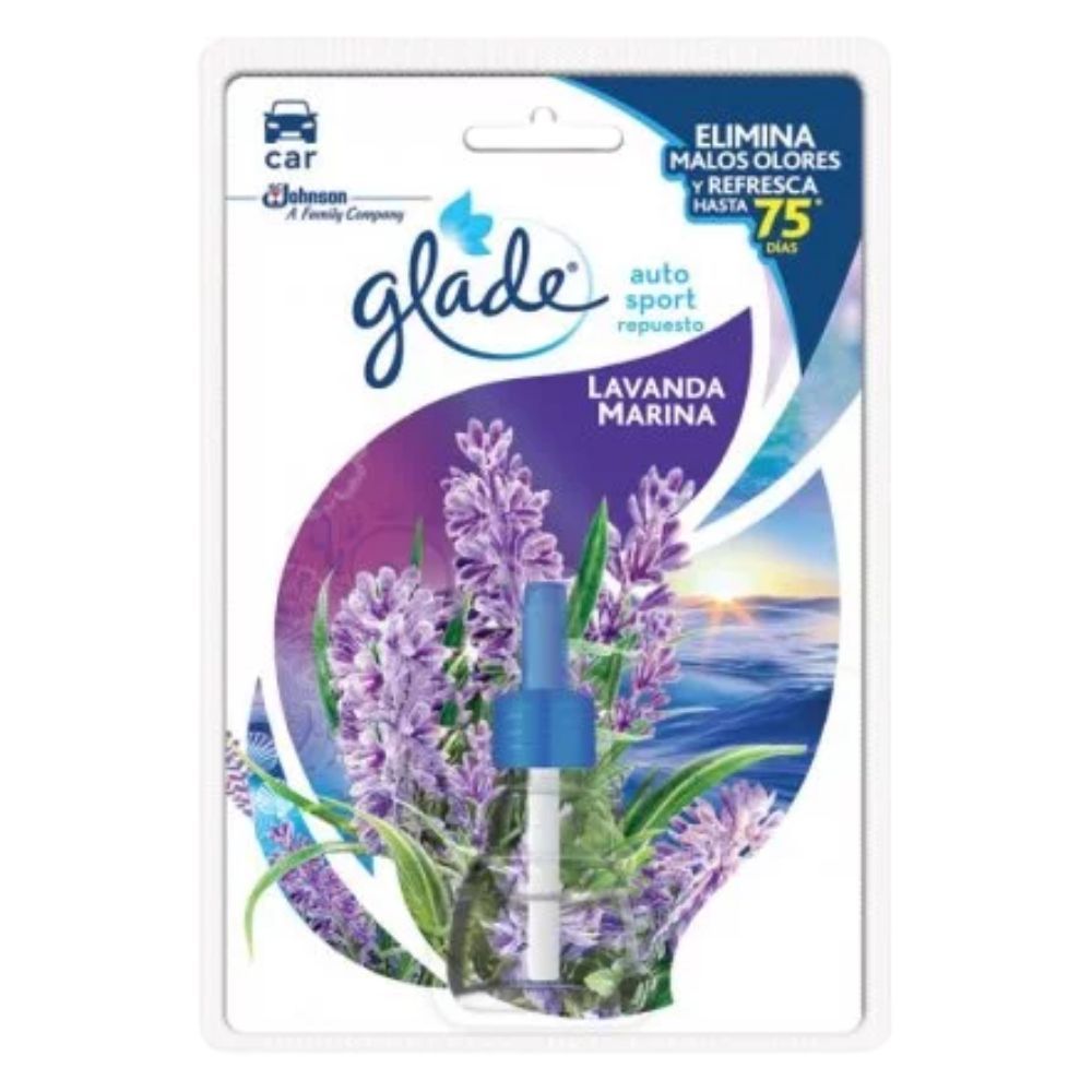 Glade Repuesto Ambientador Auto Lavanda Marina 7ml