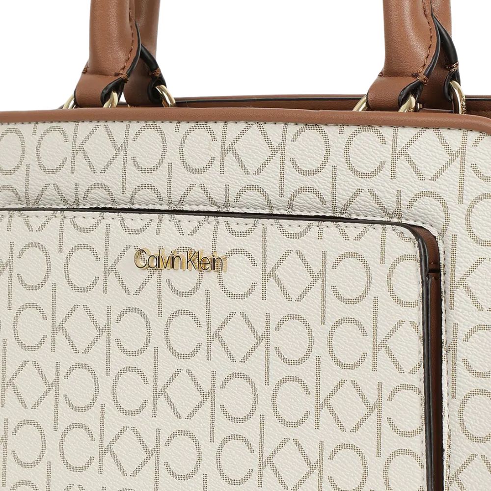 Calvin Klein Cartera Monogram Satchel Handbag