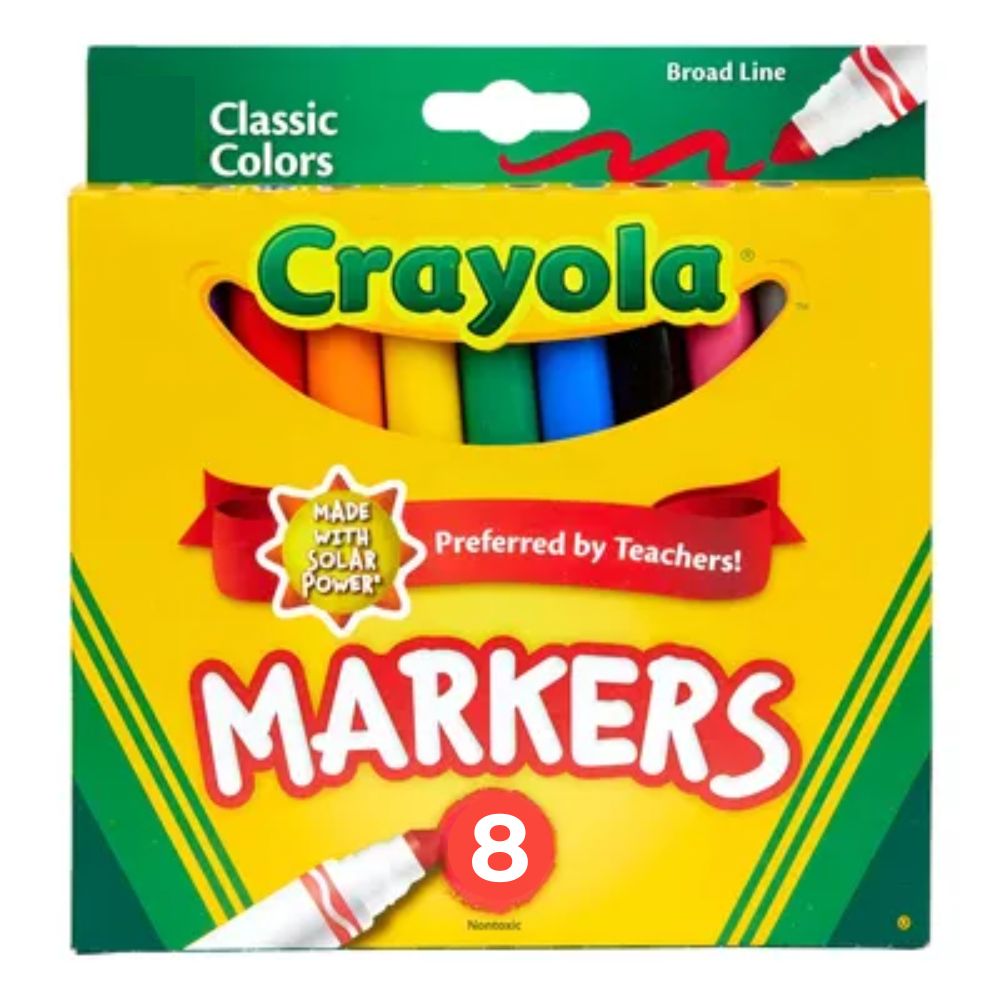 Crayola Marcadores Punta Gruesa 8 Und