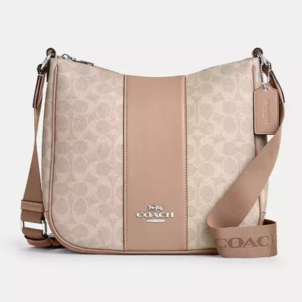 Coach Cartera Ellie File Crossbody Bag Color Sand/Taupe