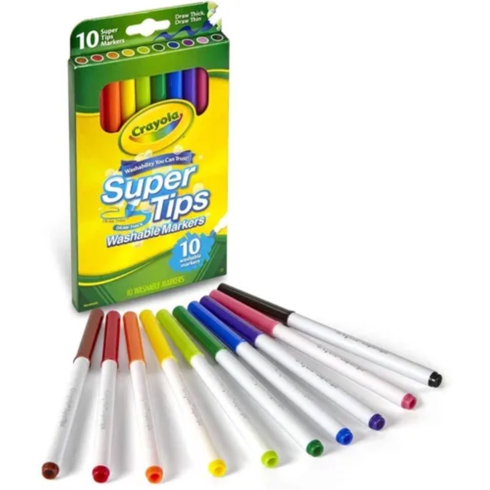 Crayola Marcadores Super Tips Washable Markers 10 Und