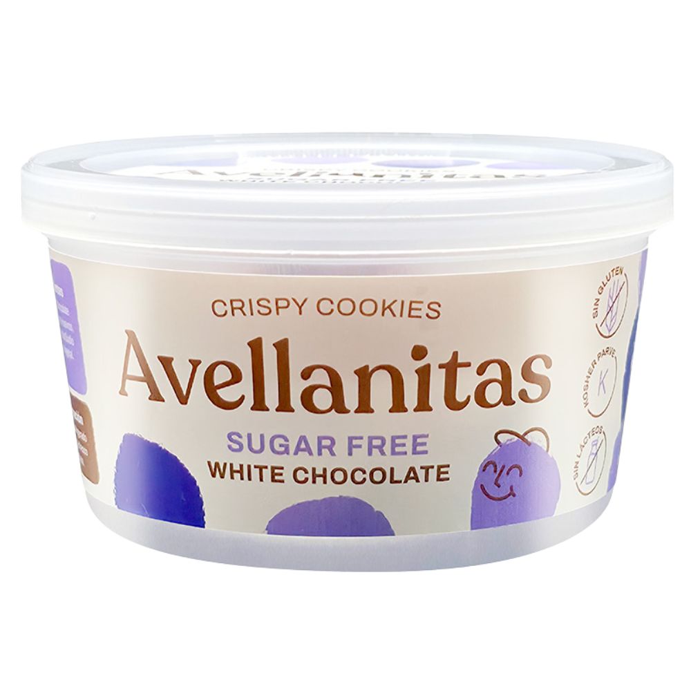 Galletas Avellanitas Crispy Cookies White Chocolate Sugar Free 24 Und