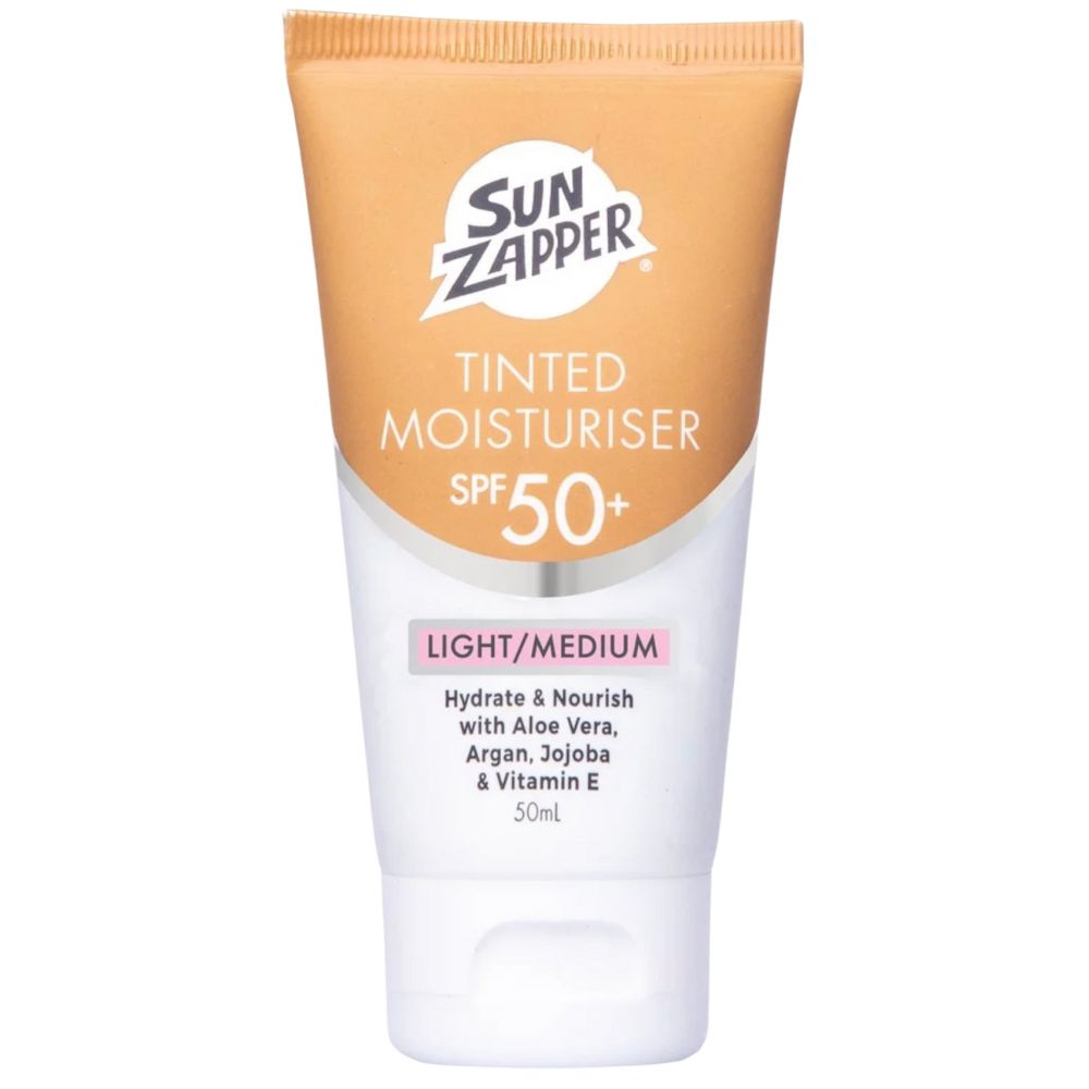 Protector Solar Sun Zapper Tinted Moisturiser SPF50+ Light/Medium 50ml