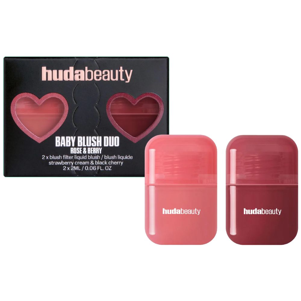 Huda Beauty Mini Baby Blush Duo Rose & Berry 2 x 2ml