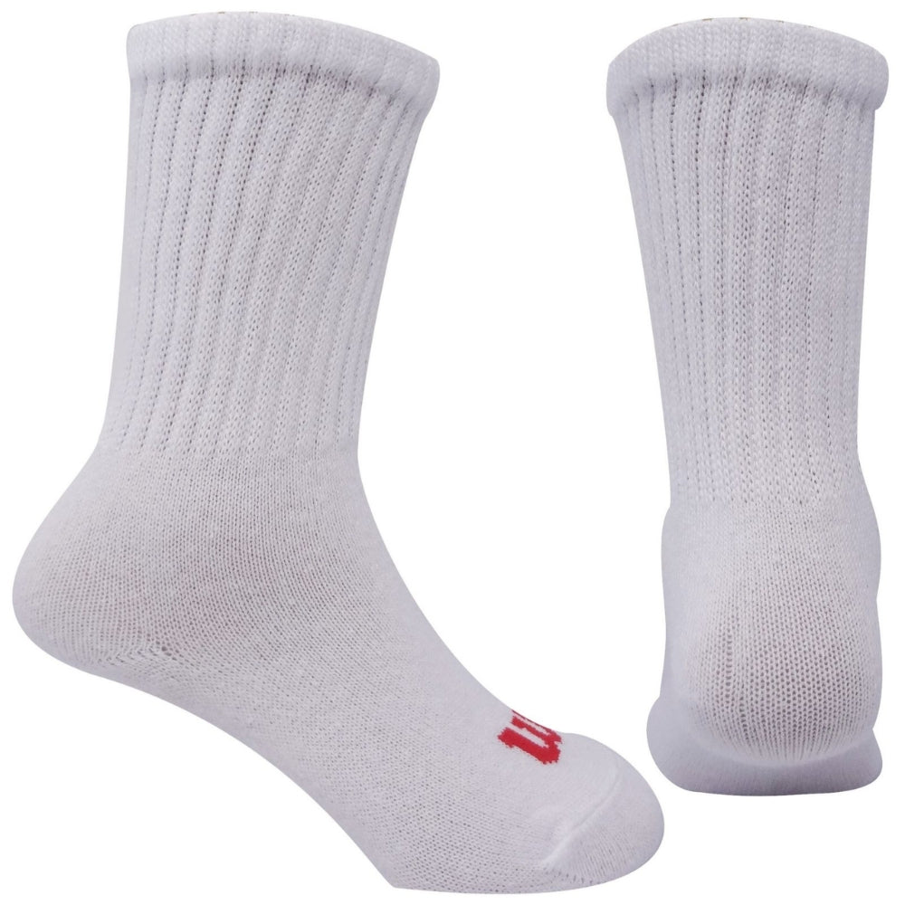 Wilson Medias Largas de Fibra Sintética Para Niños 3 Und Blancas/Azul Marino/Negras