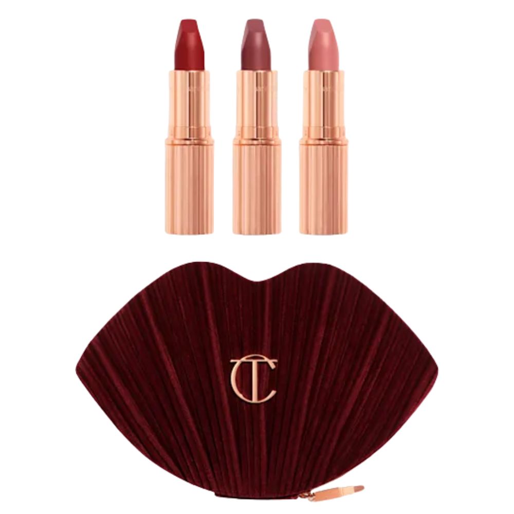 Charlotte Tilbury Hot Lips Bag Estuche + 3 Lipstick