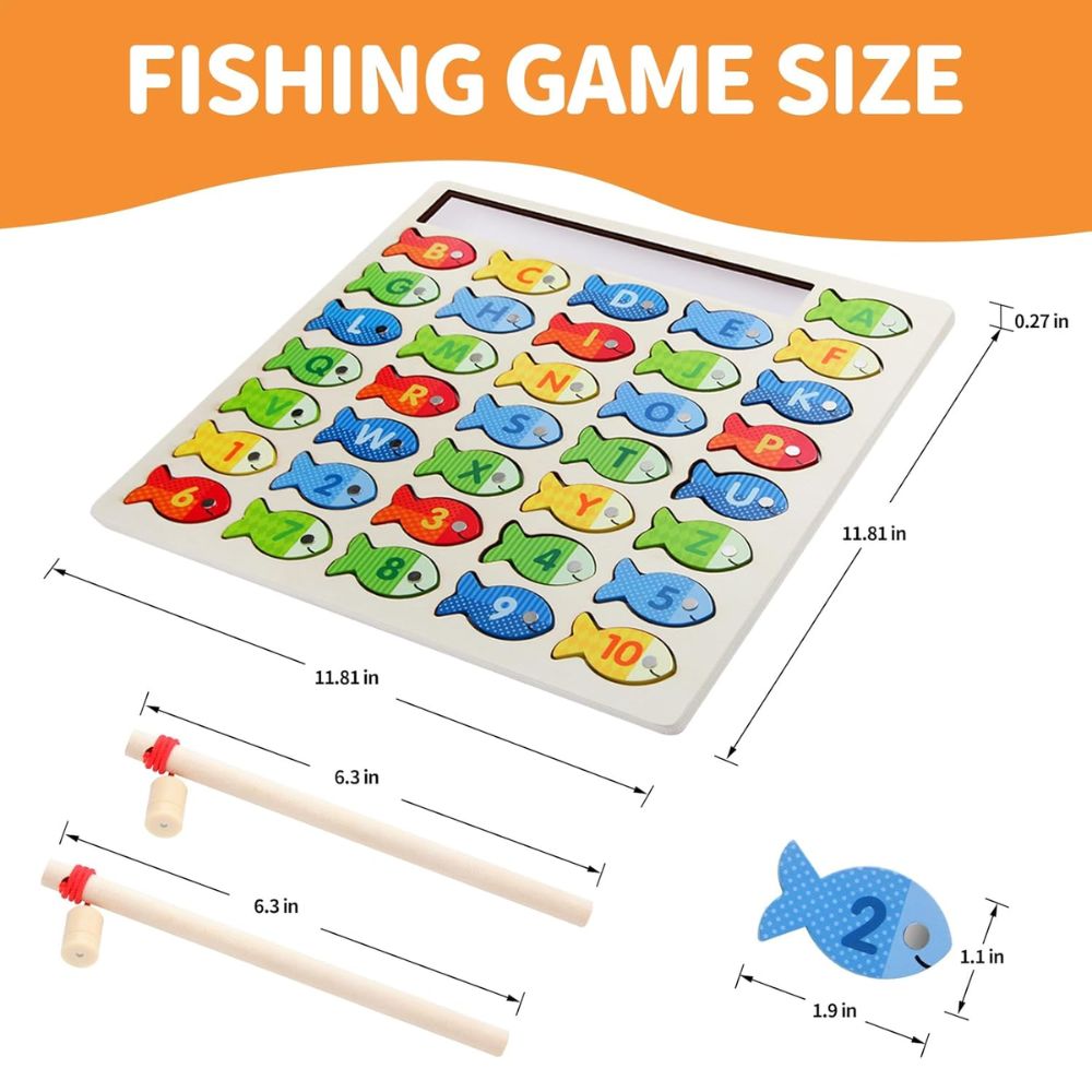 Wooden Jigsaw Puzzle Of Fishing Game 36Month+