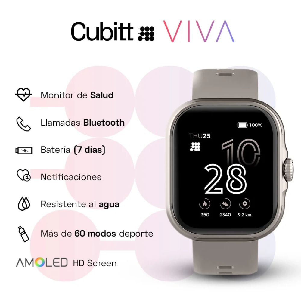 Cubitt Reloj Viva Con Bluetooth Wolf Gray