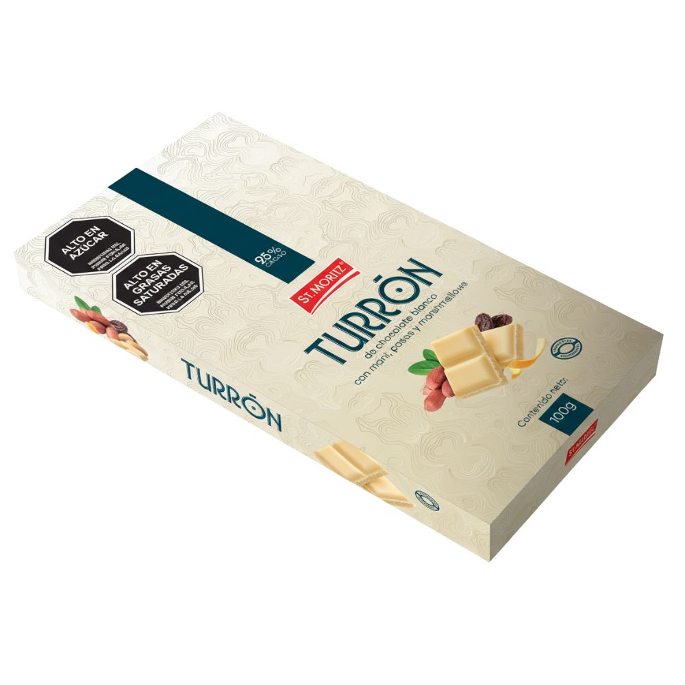 St. Moritz Turron Mixto Chocolate Blanco 100gr