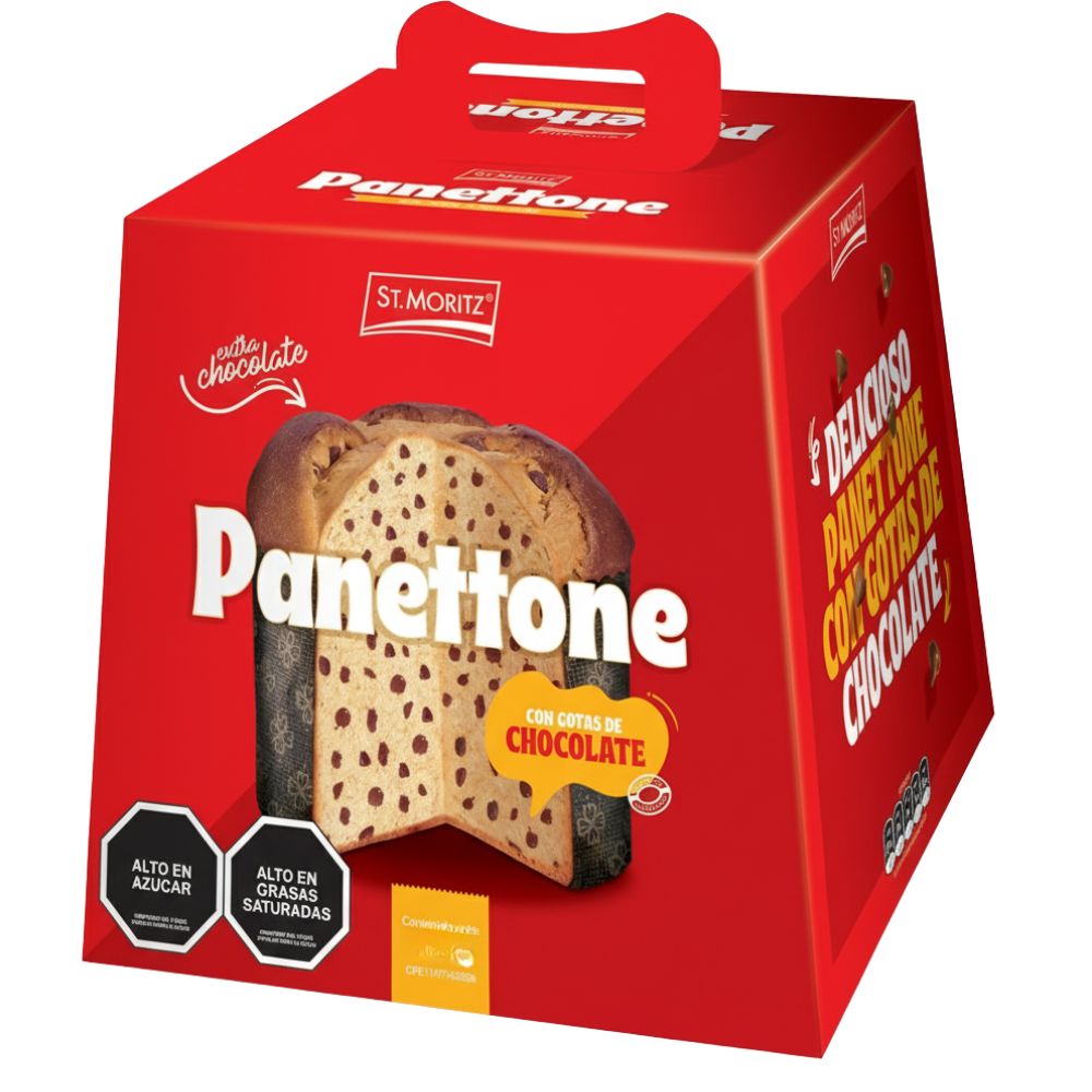 St. Moritz Panettone con Gotas de Chocolate 800gr