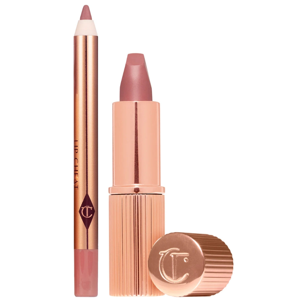 Charlotte Tilbury Mini Pillow Talk Lipstick & Liner Set Color Pillow Talk-Nude Pink