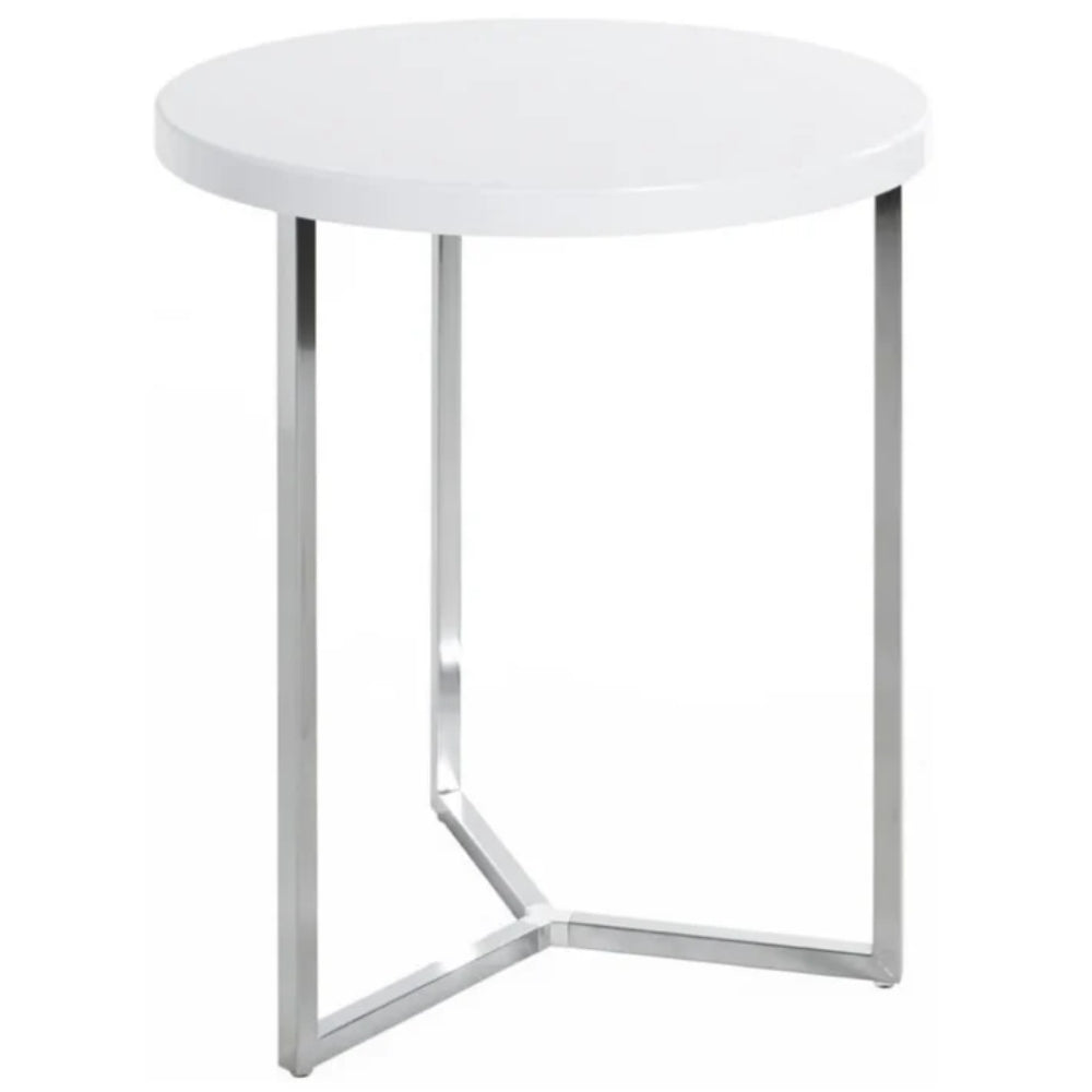 Mesa Auxiliar Blanca High Gloss 50 x 50 x 40 cm