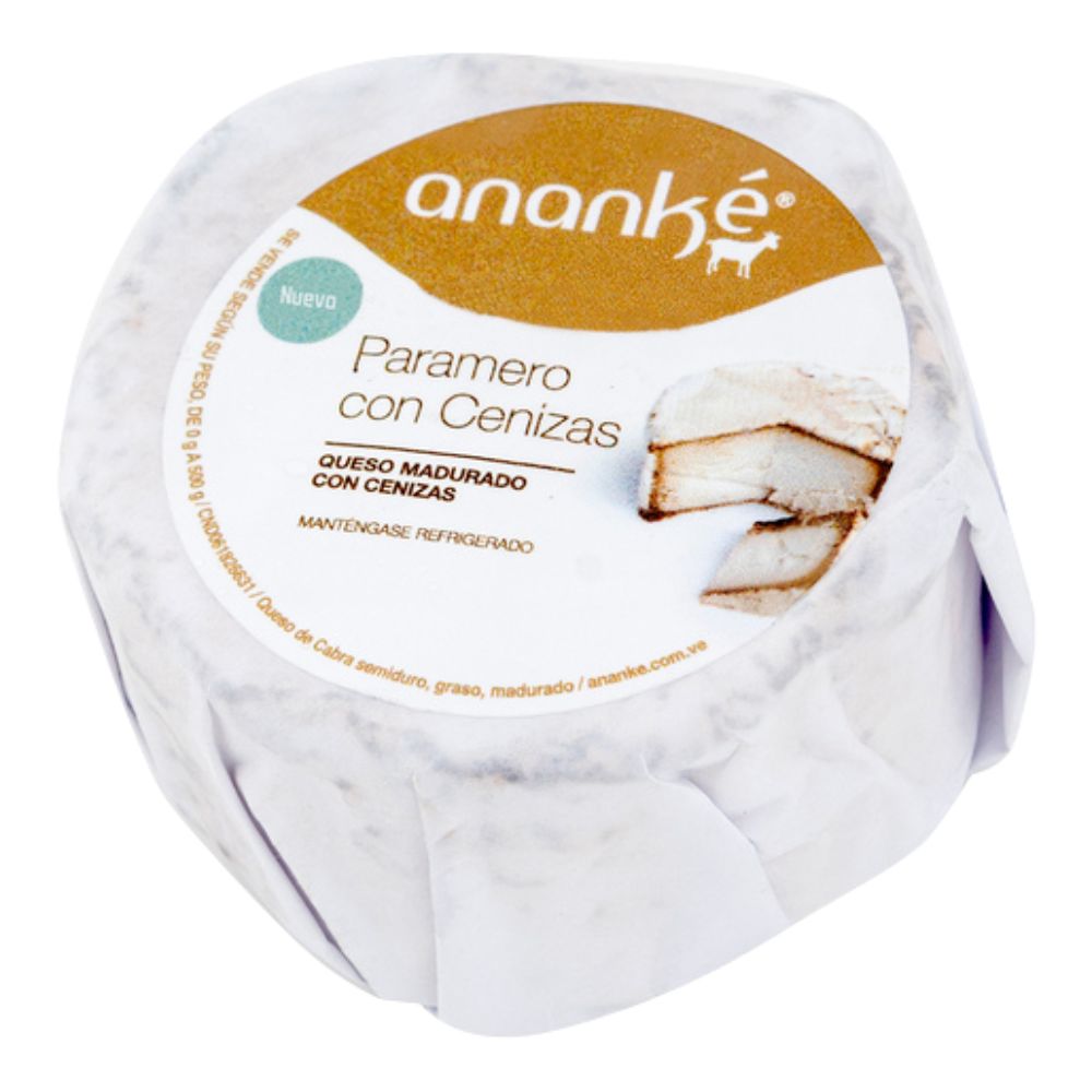 Queso De Cabra Ananke Madurado Páramo con Cenizas 130gr aprox