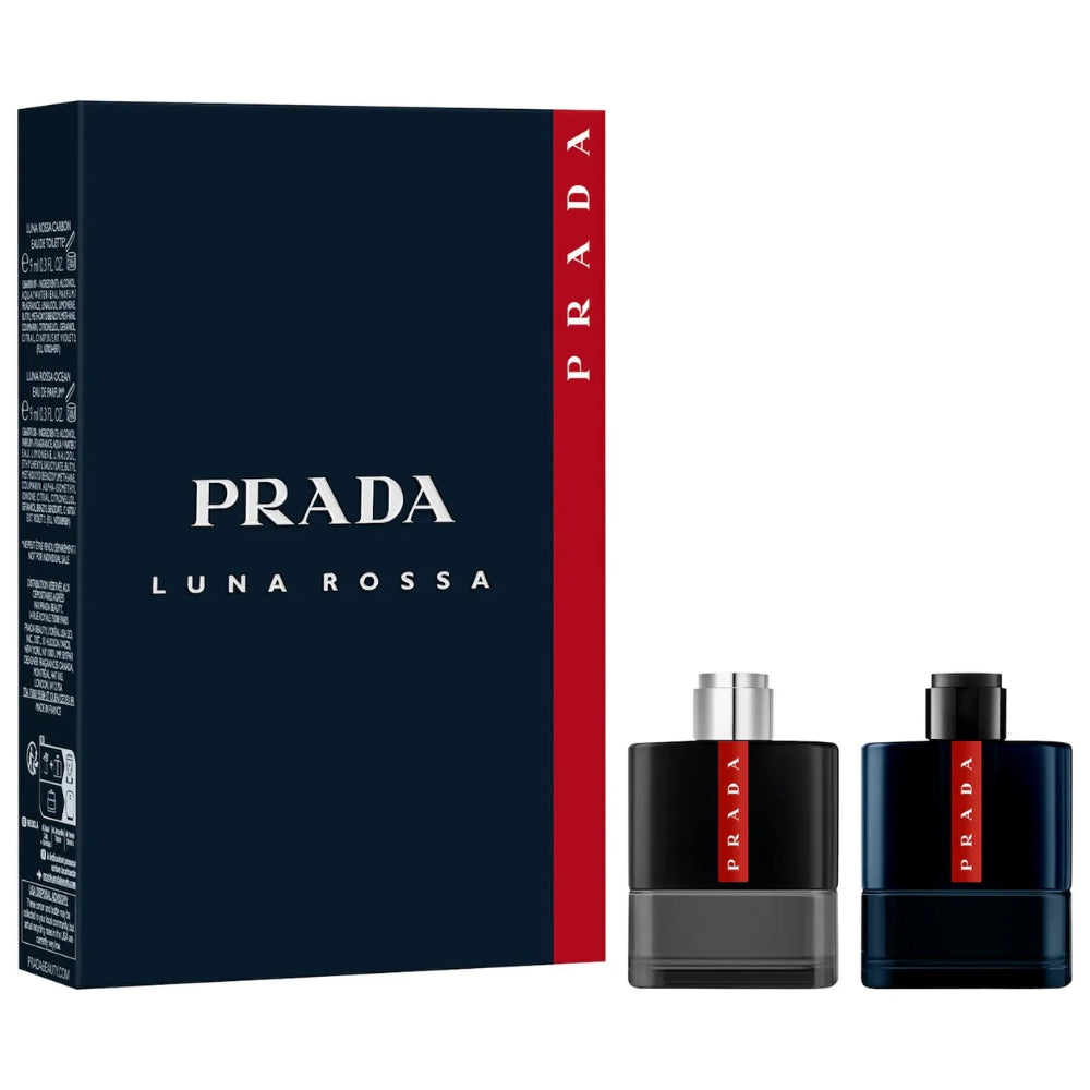 Prada Set Duo Luna Rossa Mini Eau De Fragrance For Men 2x9ml