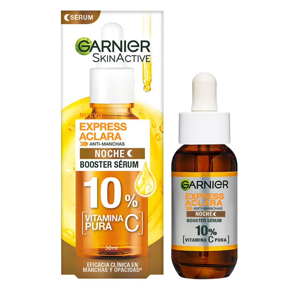 Serum Garnier Express Aclara/Antimanchas Noche 10% Vitamina C 30ml