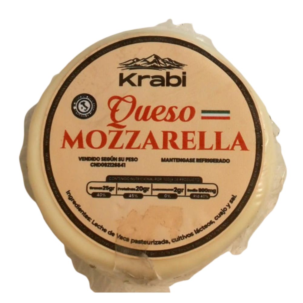 Queso Mozzarella Krabi Porción 4 Opciones