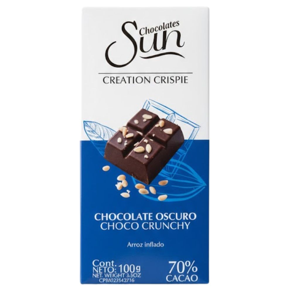 Chocolate Sun Crispie Choco-Crunchy 70% Cacao 100gr