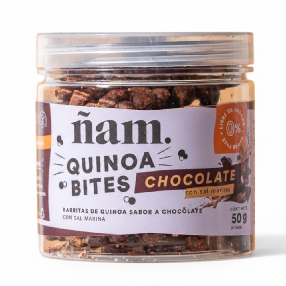 Ñam Quinoa Bites Chocolate con Sal Marina 50gr