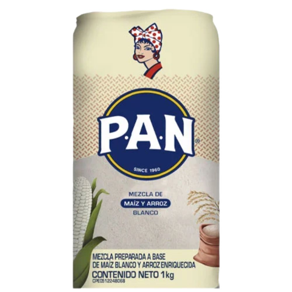 Harina de Maiz Blanco y Arroz PAN 1Kg