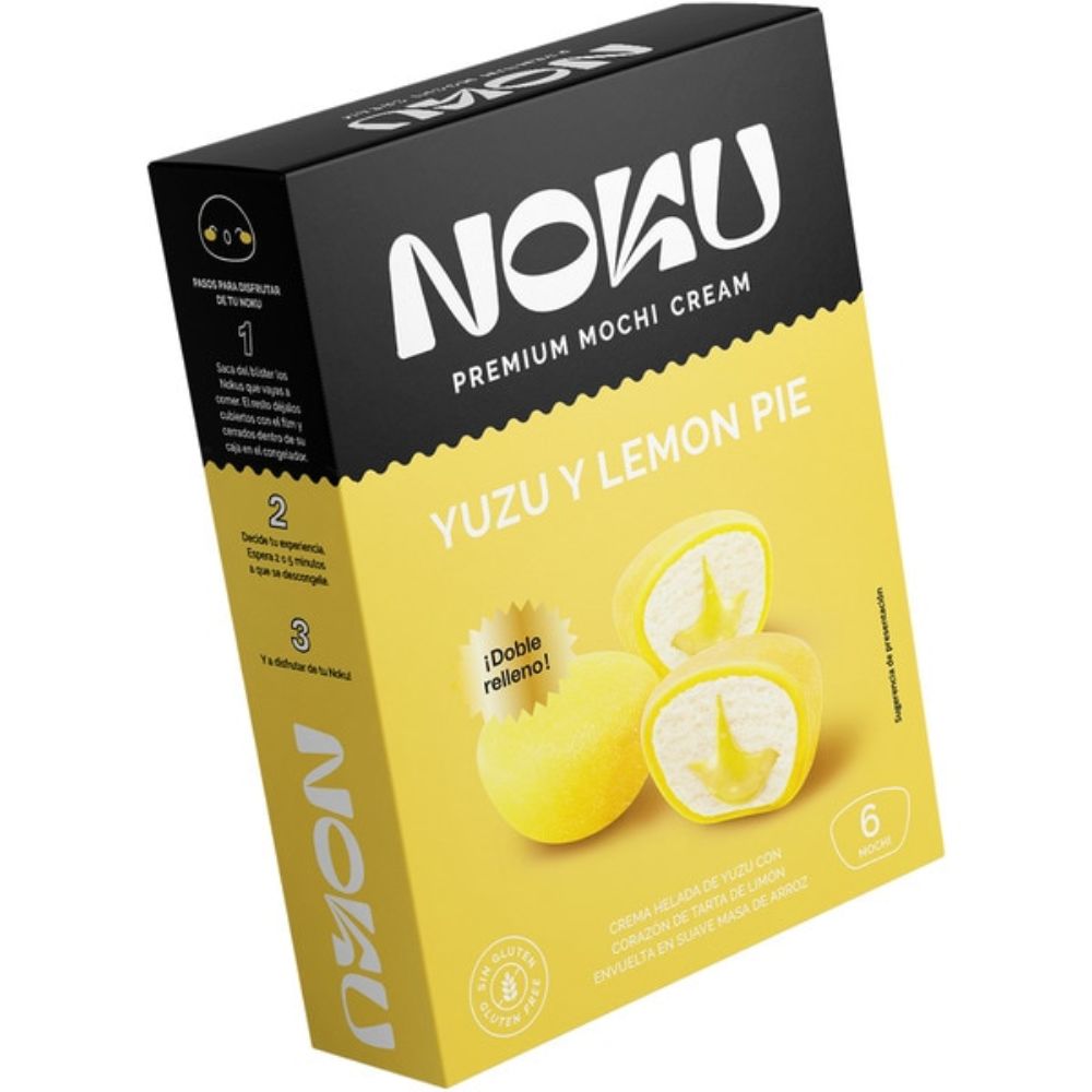 Noku Helado Premium Mochi Cream Yuzu y Lemon Free 6 Und