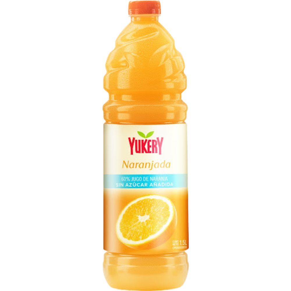 Yukery Jugo Naranja Sin Azucar  1.5 Ltros