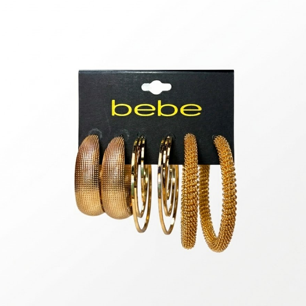 Bebe Set De 3 Pares De Aretes