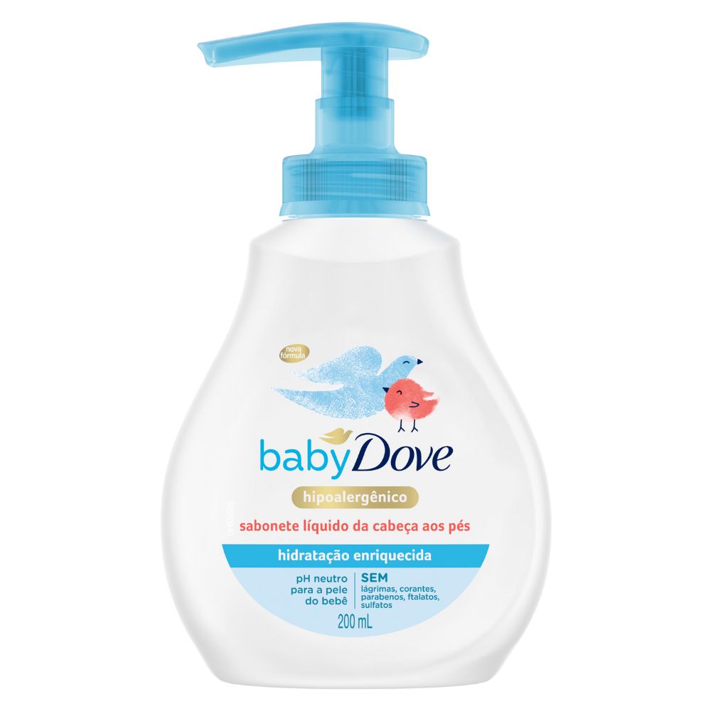Dove Baby Jabon Liquido de la cabeza a los pies Humectación Enriquecida 200ml