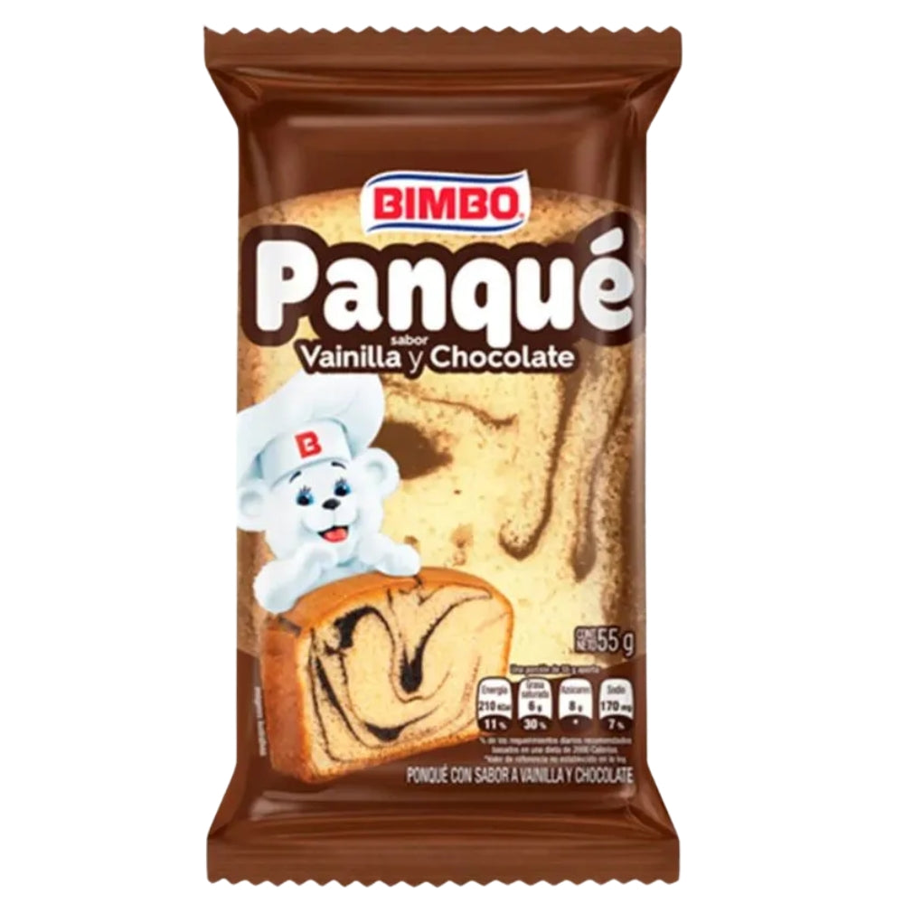 Bimbo Panque sabor Vainilla y Chocolate 55gr
